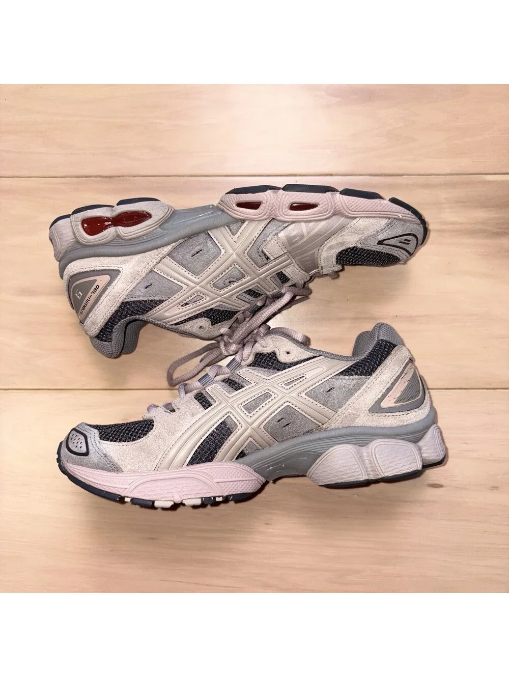 ASICS Gel Nimbus 9 Gray Pink Running Shoes Men’s 7.5 Women’s 8.5 Sneakers
